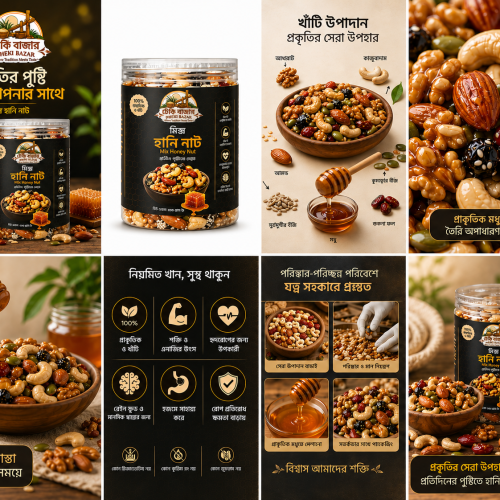 Mixed Honey Nuts/ মিক্স হানি নাট 500gm