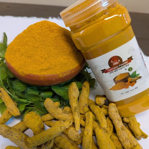 Dheki Chhata Turmeric Powder/ঢেঁকি ছাঁটা হলুদ গুঁড়া